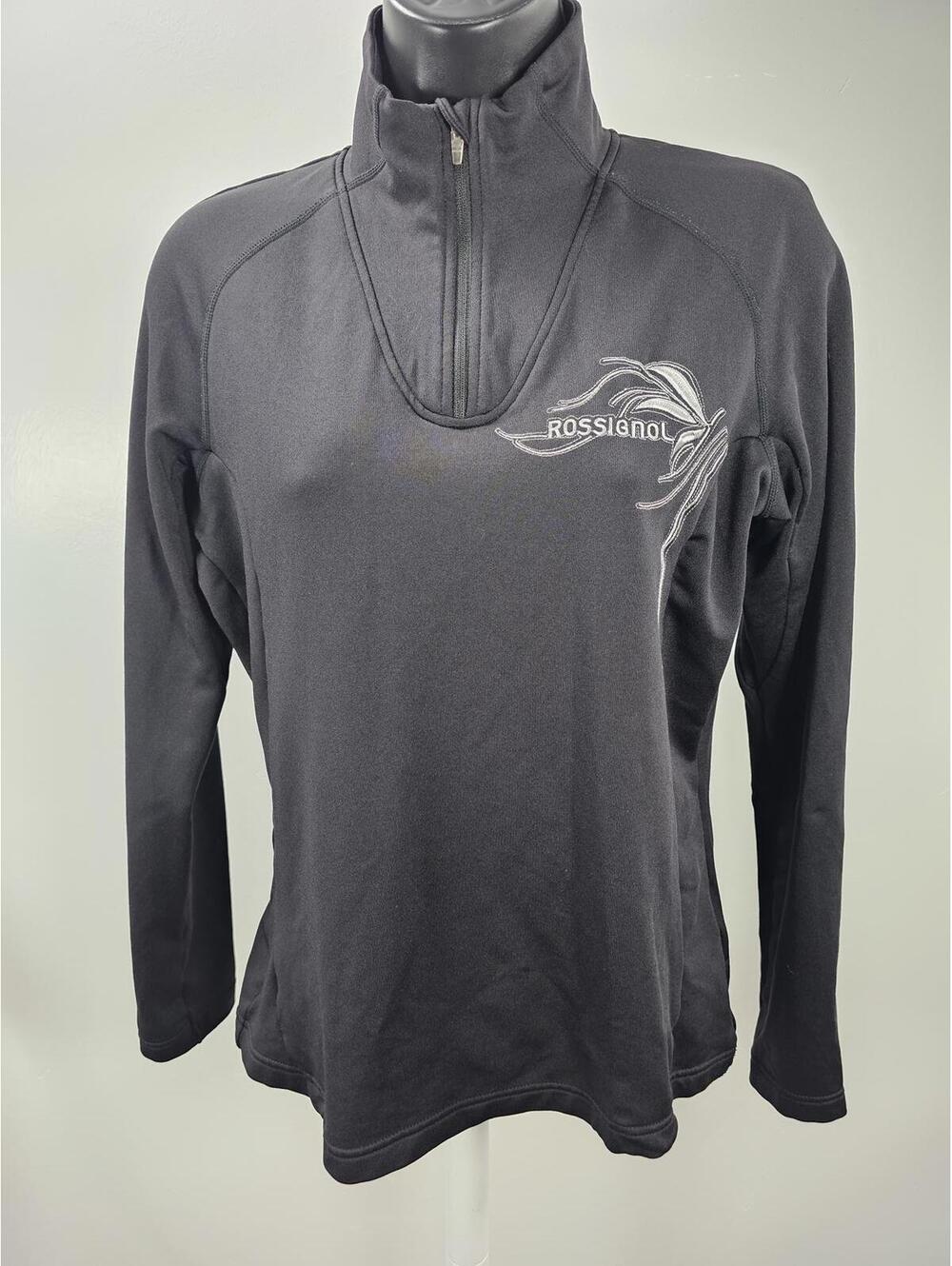 Rossignol Black Long Sleeve Quarter Zip Pullover